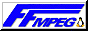 A pixelated image featuring the FFMPEG logo and a small Tux